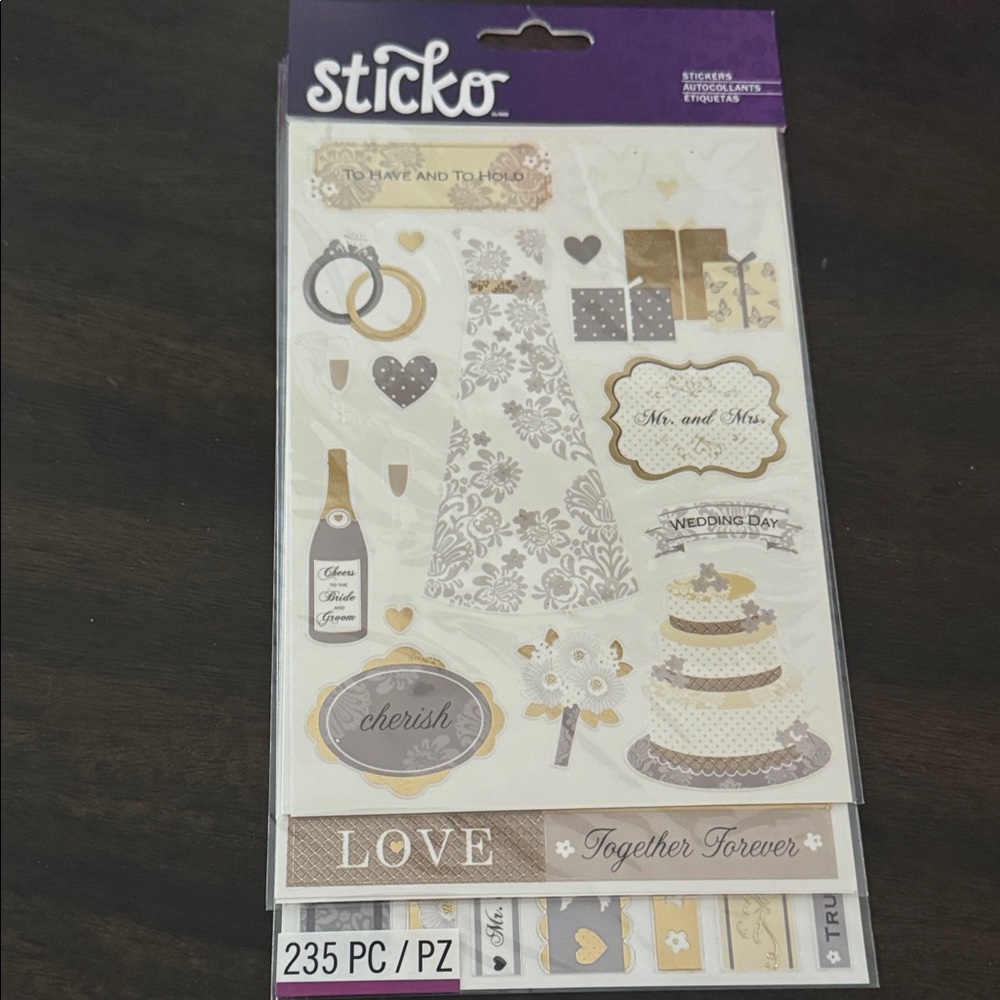 Wedding Themed Sticker Set Multiple Pages • 235 Stickers by Sticko